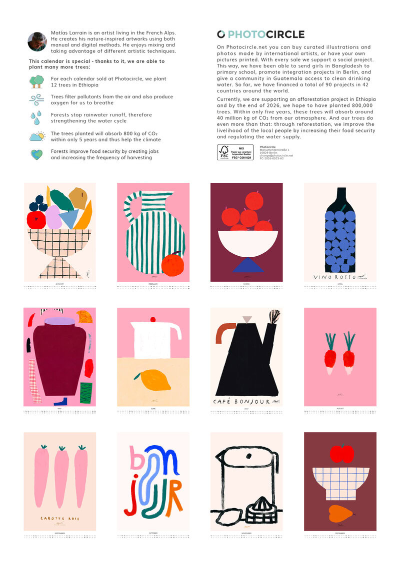 2026 Artistic Days Calendar