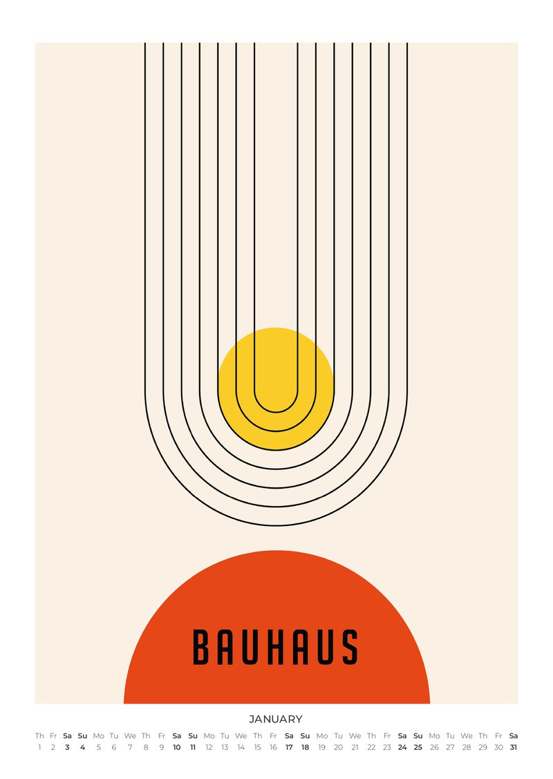 2026 Bauhaus Essentials Art Calendar