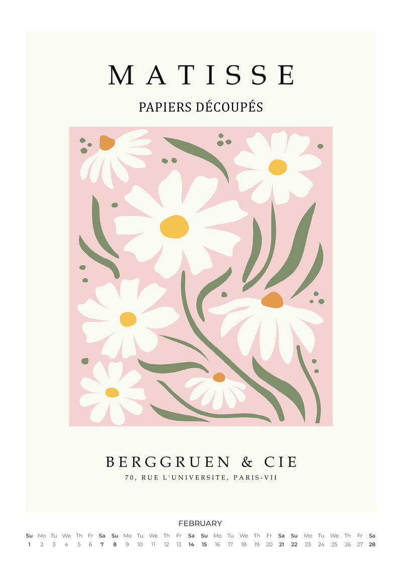 2026 Matisse Exhibition Prints Calendar