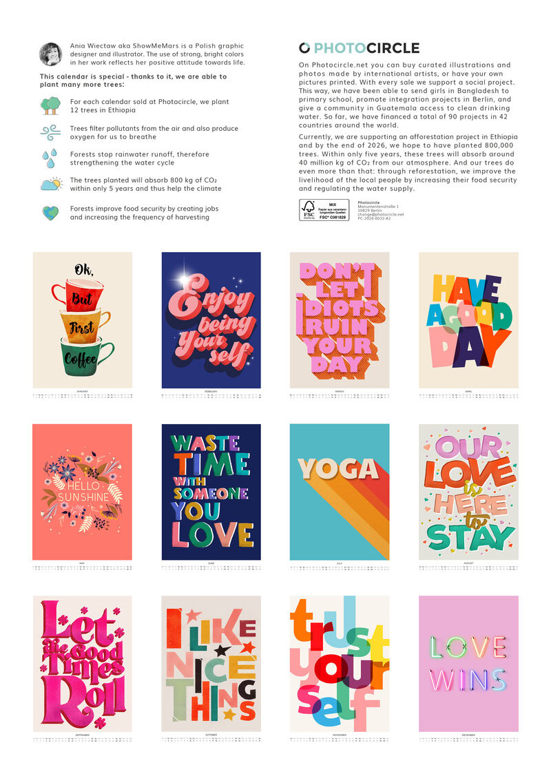 2026 Art Meets Type Calendar