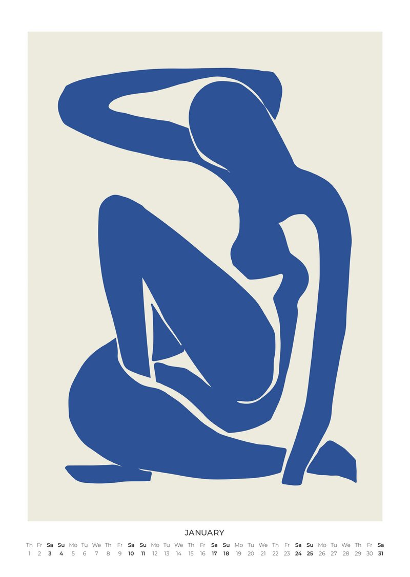 2026 Henri Matisse Cut Outs Calendar