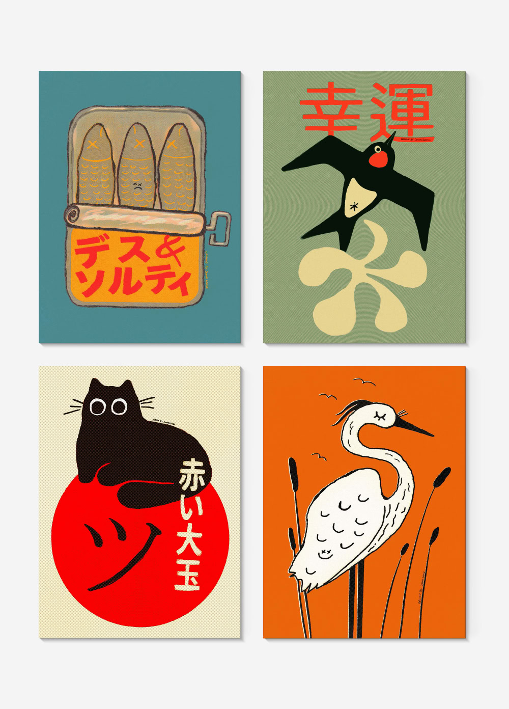 Postcard set - Nip Pop Mini Art Prints Postkartenset