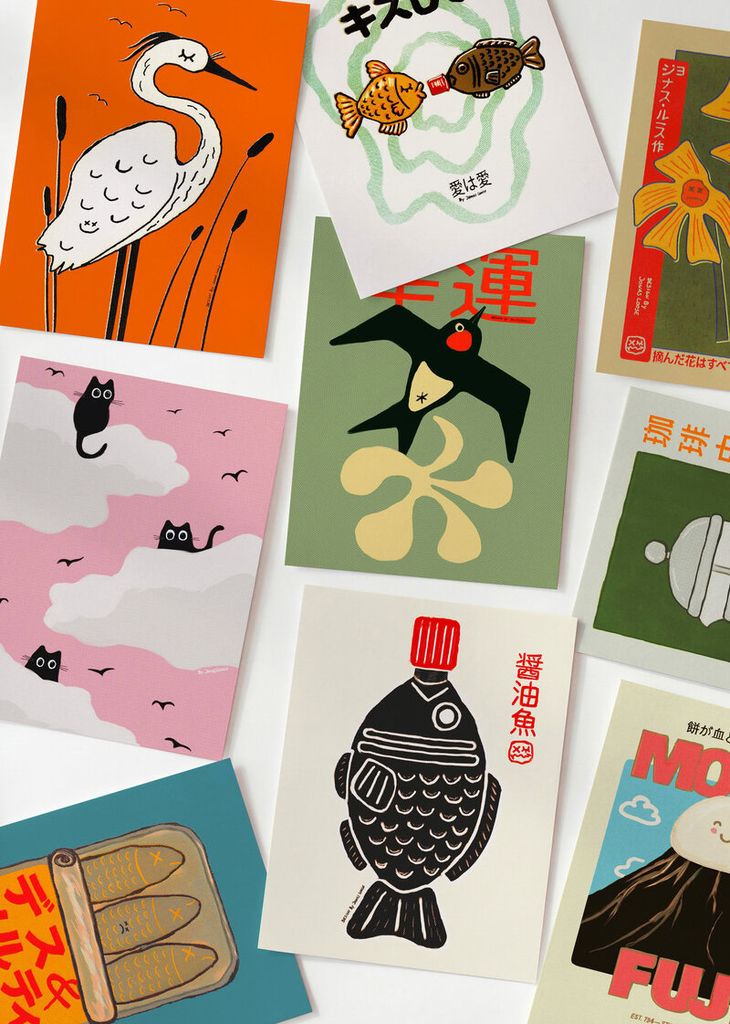 Postcard set - Nip Pop Mini Art Prints Postkartenset