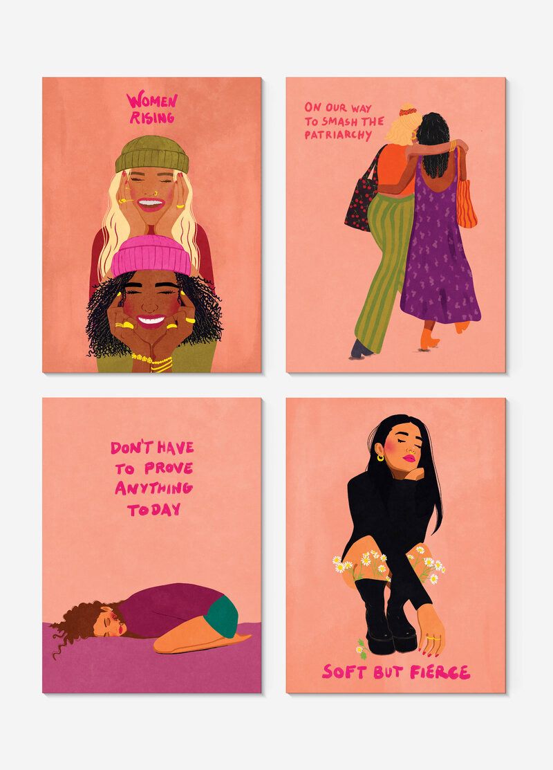 Postcard set - Strong Women Grow & Bloom Postkartenset