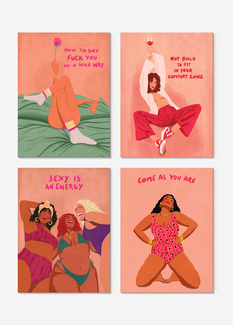Postcard set - Strong Women Grow & Bloom Postkartenset