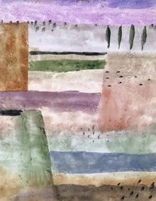 Paisaje con álamos de Paul Klee - Fotografía artística de Art Classics