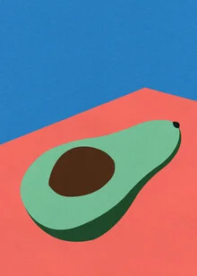 « Avocat sur la table » – Art mural de Rosi Feist, affiche ou impression sur verre acrylique