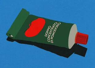 « Pâte de tomate » – Art mural de Rosi Feist, affiche ou impression sur verre acrylique