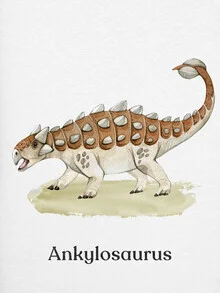 'Ankylosaurus' – Arte di Gal Pittel come poster o stampa su vetro acrilico
