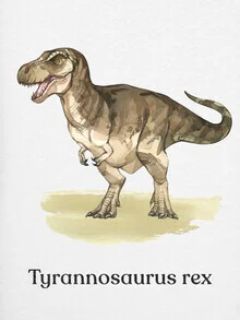 'Tyrannosaurus rex' – Arte di Gal Pittel come poster o stampa su vetro acrilico