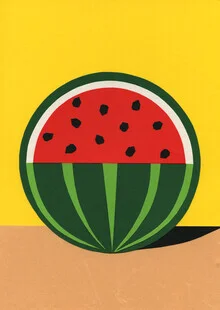 'Driekwart watermeloen' – Wandkunst van Rosi Feist als poster of acrylglasprint