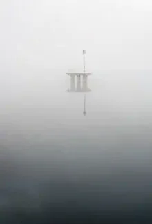 Photo art by Patrick Noack: serene foggy atmosphere over the Mecklenburg lakes