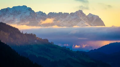 Kaiser Mountains in a Sea of Cotton - Fineart photography by Martin Wasilewski