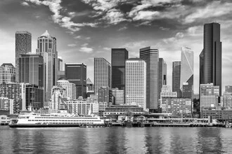 Downtown Seattle Monochrom - fotokunst von Melanie Viola