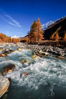 Herbst im Lötschental Schweiz - fotokunst von Achim Thomae