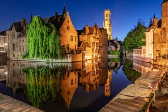 Blue Hour in Bruges Belgium - Fineart photography by Achim Thomae