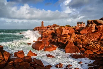 Côte de Granit Rose Bretagne, Frankreich – Fotokunst von Achim Thomae als Poster oder Acrylglasbild