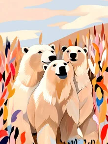 Three Polar Bears - Fineart photography by Uma Gokhale