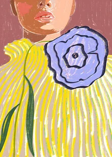 'Petal & Poise' – Wall Art by Uma Gokhale as Poster or Acrylic Glass Print