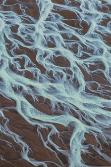 Glacial Flow, Island – Fotokunst von Michael Jurek als Poster oder Acrylglasbild