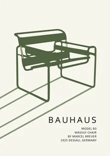 Wandbild 'Bauhaus Chair Model B3 by Marcel Breuer grün-beige' – Kunst von Bauhaus Collection als Poster oder Acrylglasbild