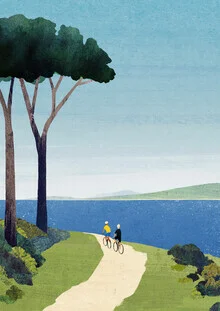'Bike Ride' – Wall Art by Henry Rivers as Poster or Acrylic Glass Print