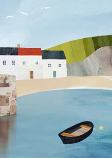 'Fishing Village' – Wall Art by Henry Rivers as Poster or Acrylic Glass Print
