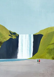 Wandbild 'Wasserfall' – Kunst von Henry Rivers als Poster oder Acrylglasbild