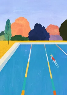 'Afternoon Swim' – Wall Art by Henry Rivers as Poster or Acrylic Glass Print