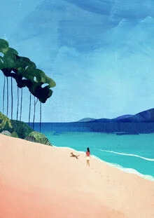 'Beach Walk' – Wall Art by Henry Rivers as Poster or Acrylic Glass Print