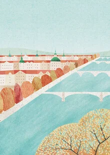 'Prague' – Wall Art by Henry Rivers as Poster or Acrylic Glass Print