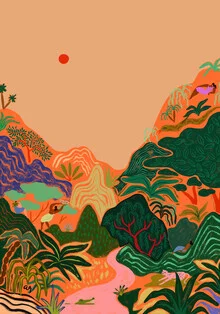 Wandbild 'Hidden Paradise' – Kunst von Arty Guava als Poster oder Acrylglasbild