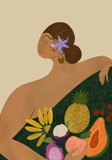 Wandbild 'Fruit Seller' – Kunst von Arty Guava als Poster oder Acrylglasbild