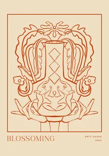 Wandbild 'Blossoming Line Art' – Kunst von Arty Guava als Poster oder Acrylglasbild