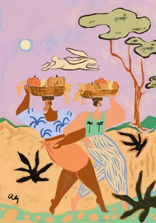 Wandbild 'Autumn Sisters' – Kunst von Arty Guava als Poster oder Acrylglasbild