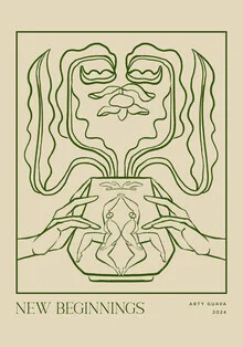 Wandbild 'Line Art New Beginnings' – Kunst von Arty Guava als Poster oder Acrylglasbild