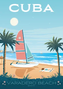 Wandbild 'Cuba Havana Travel Poster Art Print' – Kunst von François Beutier als Poster oder Acrylglasbild