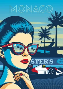 Wandbild 'Monaco Travel Poster Art Print' – Kunst von François Beutier als Poster oder Acrylglasbild