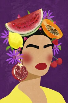 Wandbild 'Frida and Fruits' – Kunst von Raissa Oltmanns als Poster oder Acrylglasbild