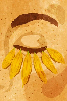 Wandbild 'Flower Power Lashes' – Kunst von Raissa Oltmanns als Poster oder Acrylglasbild