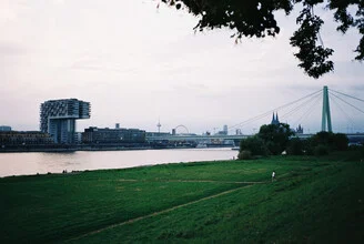 Fotokunst von Ben Hammer: analoge Aufnahme der Pollerwiesen in Köln.