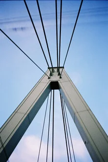Wandbild von Ben Hammer: Severinsbrücke in Köln bei Sonnenuntergang