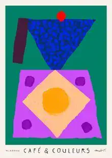 Photo art featuring an abstract moka pot in soft Mediterranean colors