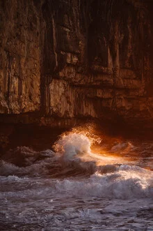 Photo art by Kerstin Maier: gentle wave at the coast of Dorset, England.