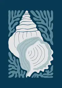 Wall art by Gal Pittel: abstract representation of the ocean in calming shades of blue and green