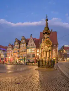 Photo art by Michael Valjak: detailed capture of the Bremen Roland statue