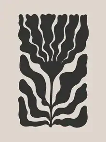 Illustration von Gal Pittel: florale Komposition in sanften Grautönen