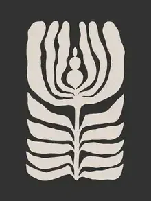 Illustration von Gal Pittel: sanfte Pflanzenmuster in Grautönen