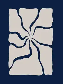 Abstrakte Illustration mit harmonischen Formen und einem eleganten Fluss.