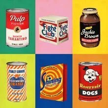 Wandbild von David Redon: lebendige Collage aus Film und Musik